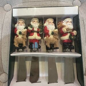 Boston Warehouse Santa Claus Cheese Spreaders Set of 4